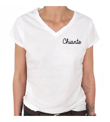 T-shirt Col V Femme CHIANTE