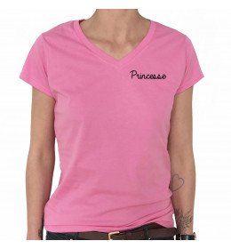 T-shirt Col V Femme PRINCESSE