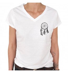 T-shirt Col V Femme ATTRAPE-RÊVES