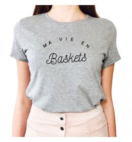 T-shirt Femme MA VIE EN BASKETS