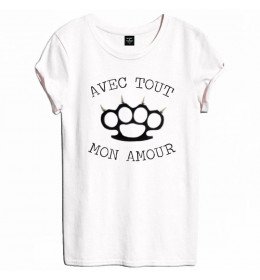 T-shirt Femme AVEC TOUT MON AMOUR