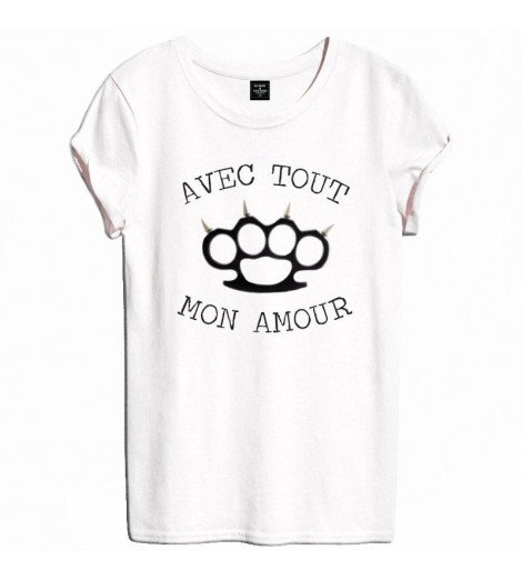 T-shirt Femme AVEC TOUT MON AMOUR