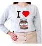 Sweat Femme I LOVE NUTELLA