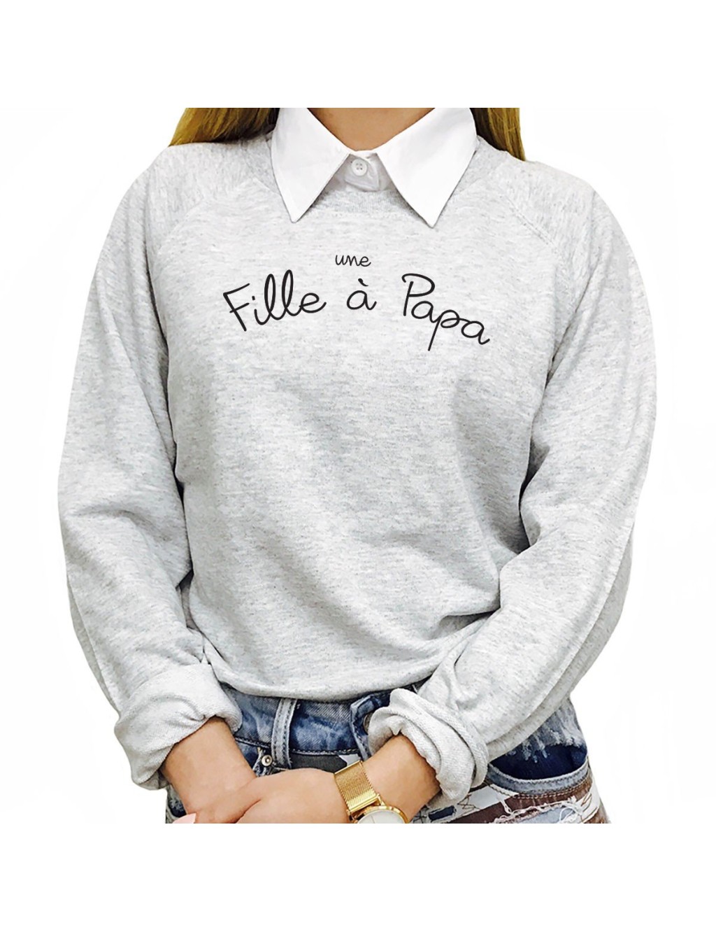 Sweat femme UNE FILLE A PAPA 