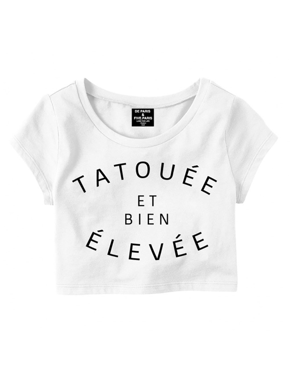 Crop Tee TATOUÉE ET BIEN ÉLEVÉE