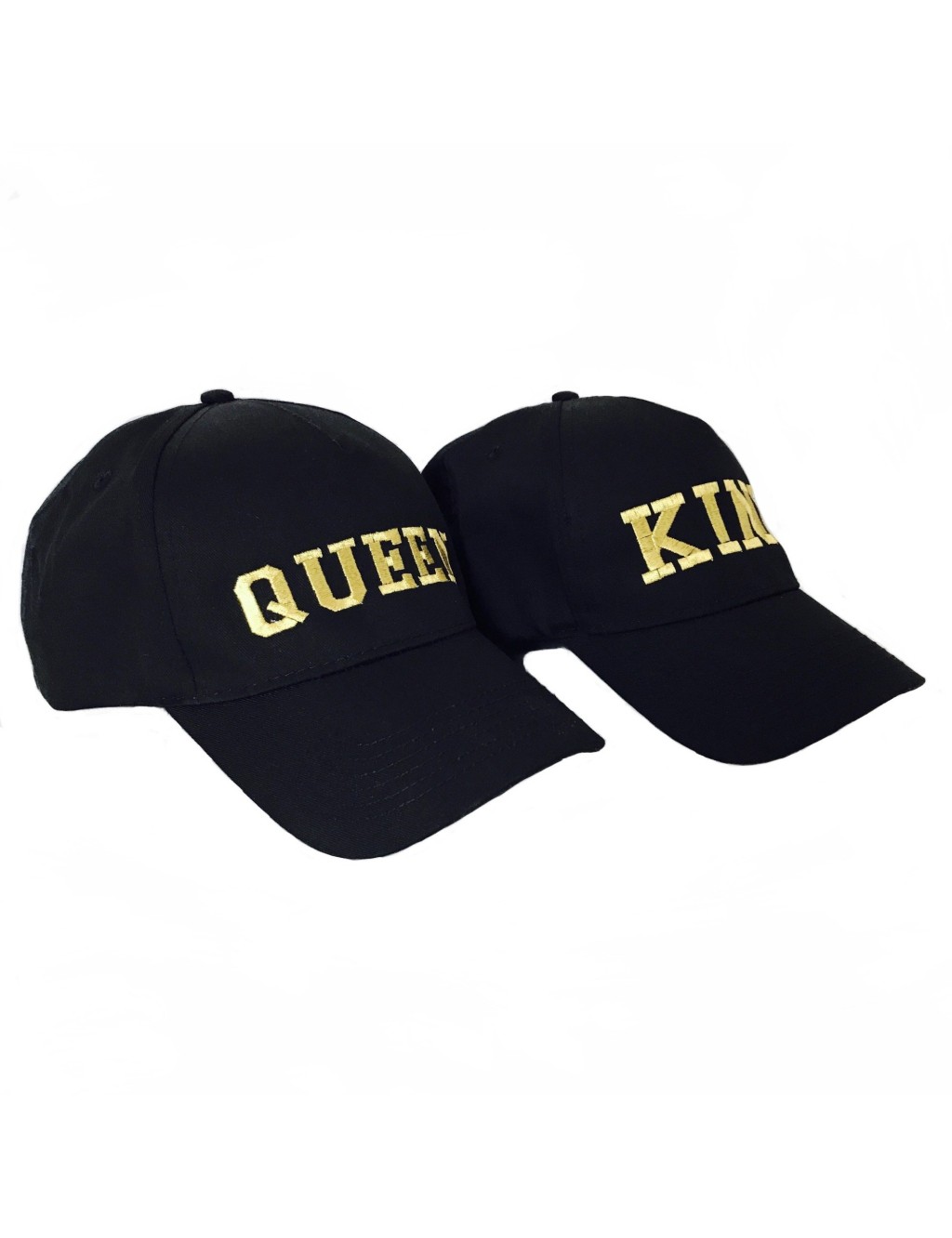 CASQUETTES BRODERIE OR QUEEN ET KING