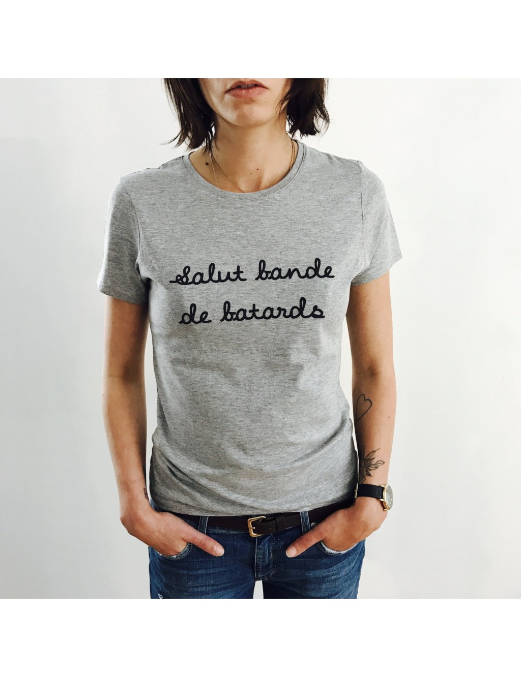 T-shirt Femme SALUT BANDE DE BATARDS