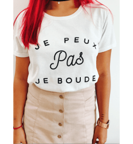 T-shirt Femme JE PEUX PAS JE BOUDE