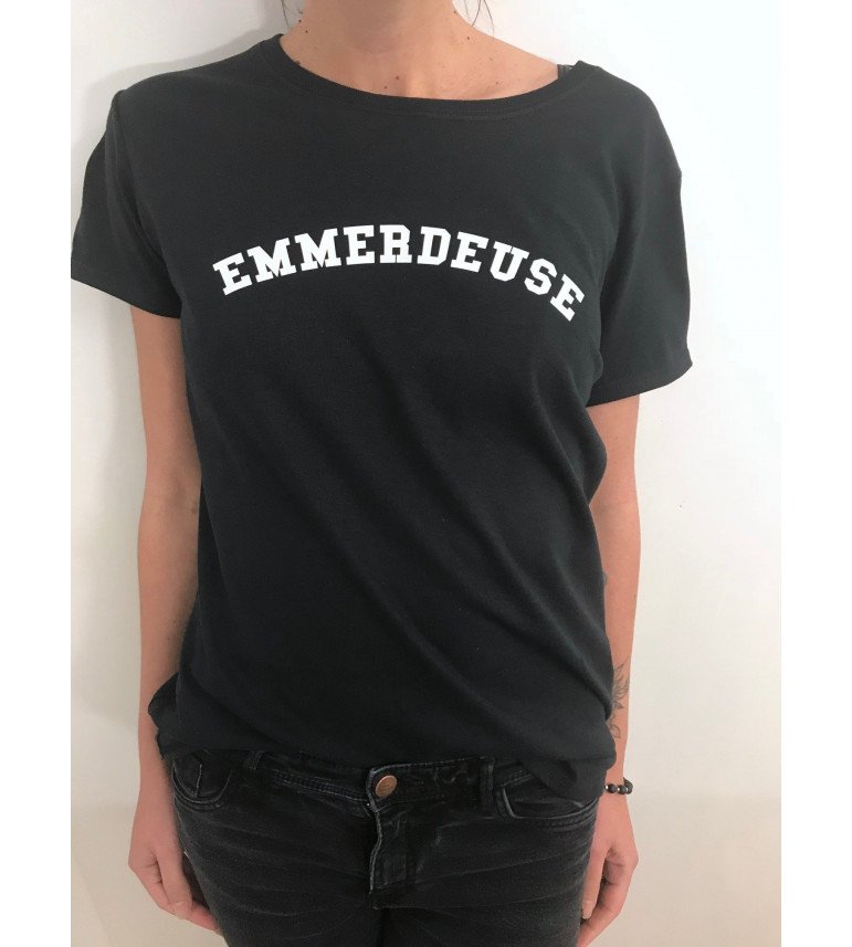 T-Shirt Femme Emmerdeuse|100% Coton| S.M.L.XL.XXL|Imprimé  en France|Livraison rapide