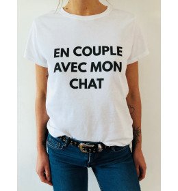 T-shirt Femme EN COUPLE AVEC MON CHAT