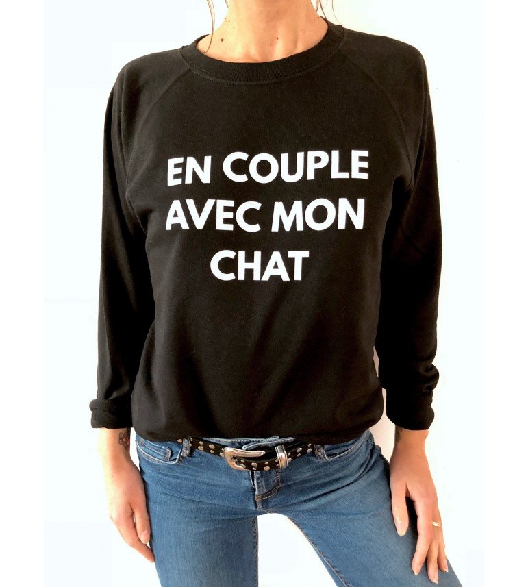 Sweat Femme EN COUPLE AVEC MON CHAT