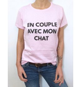 T-shirt Femme EN COUPLE AVEC MON CHAT