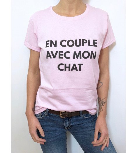 T-shirt Femme EN COUPLE AVEC MON CHAT