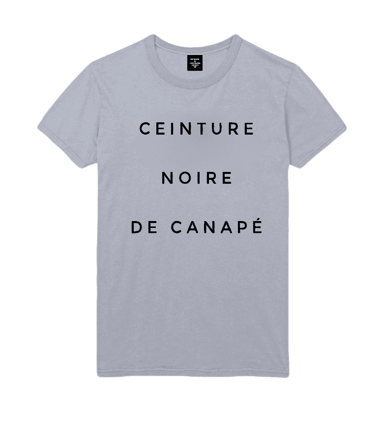 T-Shirt Homme Ceinture Noire De Canape|100% Coton| S.M.L.XL.XXL|Imprimé  en France|Livraison rapide
