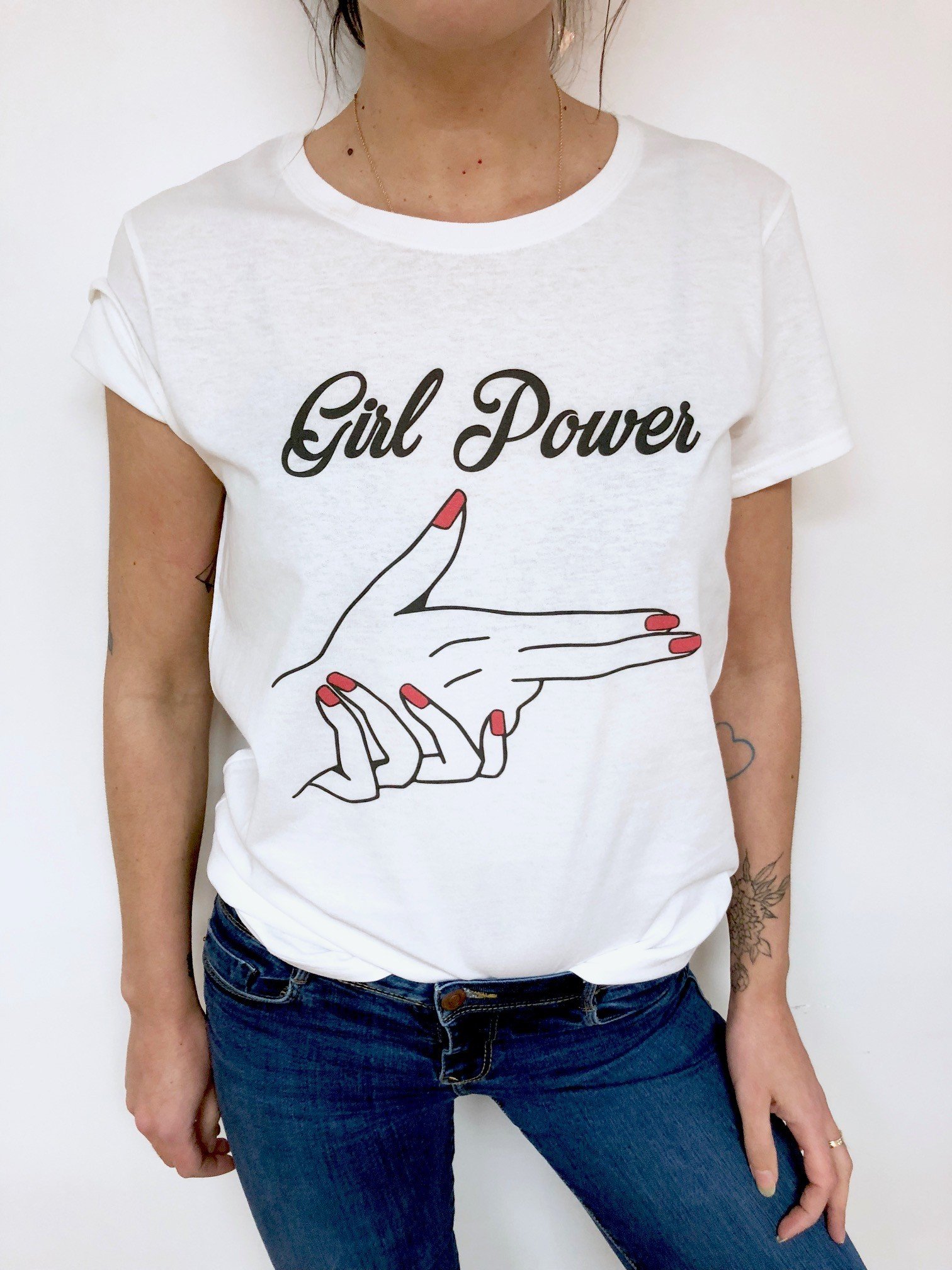 Woman T Shirt GIRL POWER BANG BANG LUXE FOR LIFE De Paris