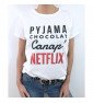 T-shirt Femme PYJAMA CHOCOLAT CANAP NETFLIX