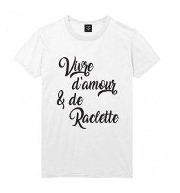 T-shirt Homme VIVRE D'AMOUR & DE RACLETTE