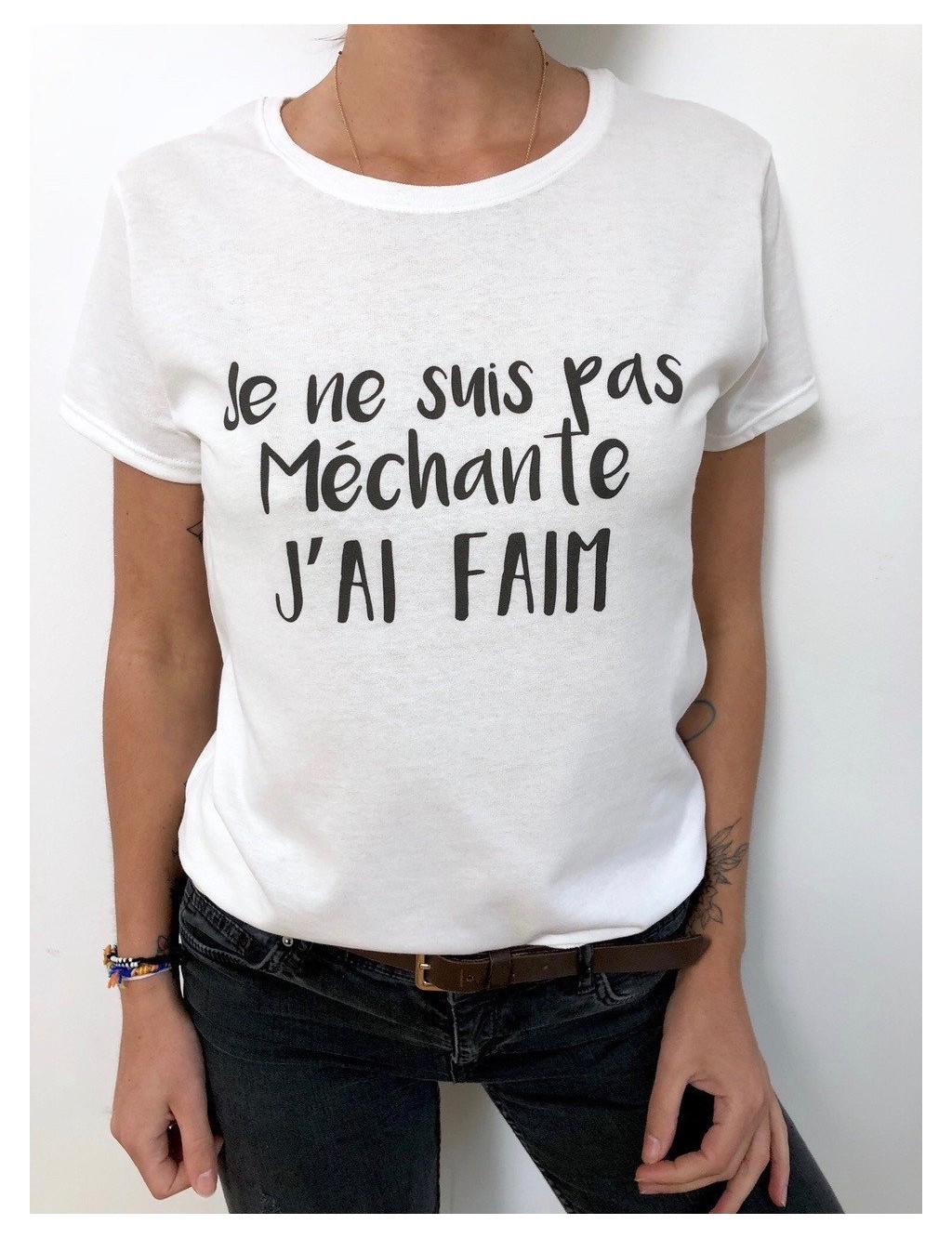 T-shirt Femme JE NE SUIS PAS MECHANTE, J'AI FAIM