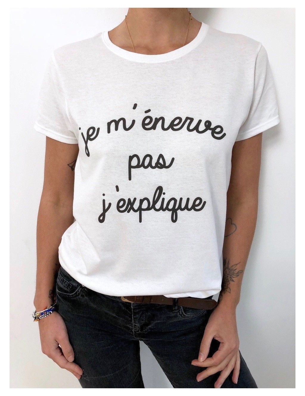 T-shirt Femme JE M'ENERVE PAS, J'EXPLIQUE