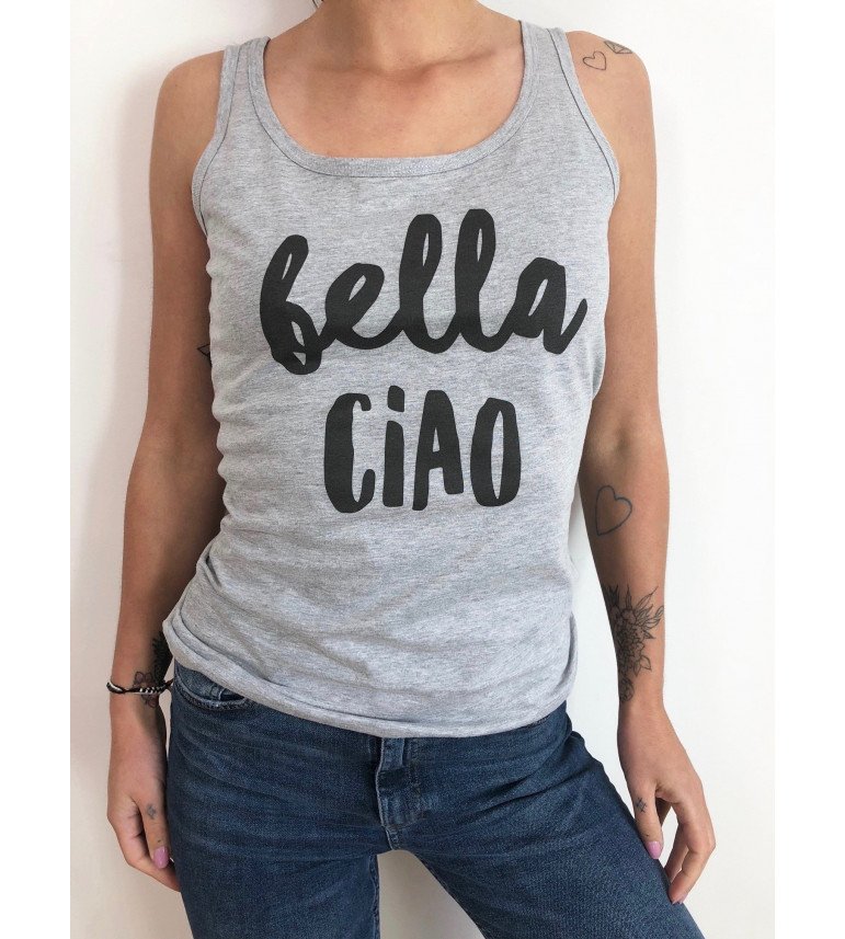 Débardeur Femme Bella Ciao|Coton/Polyester| S.M.L.XL.XXL|Imprimé  en France|Livraison rapide