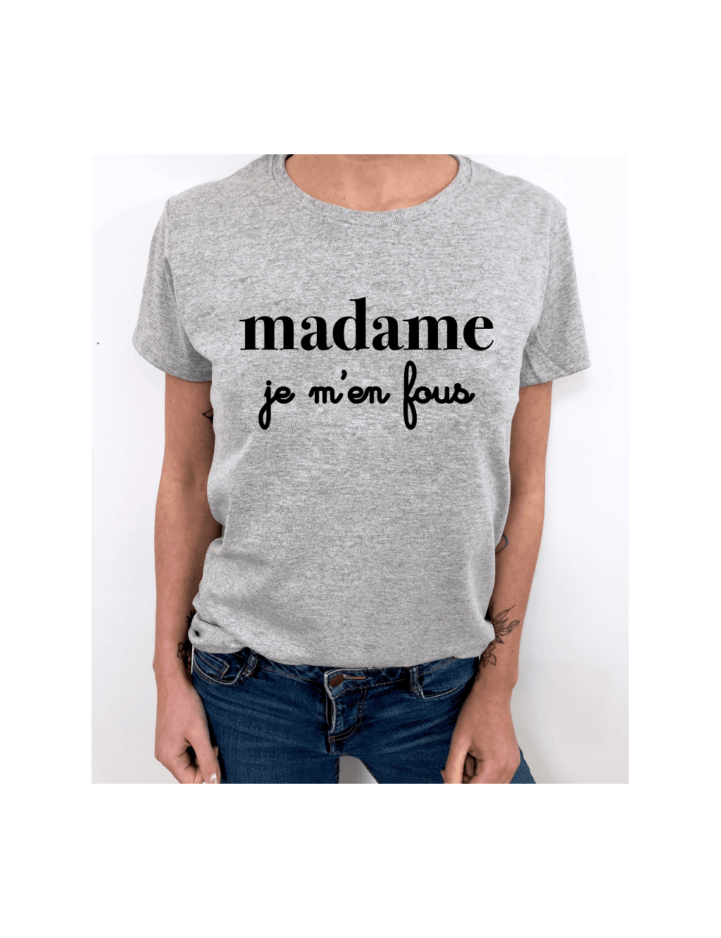 t-shirt femme MADAME JE M'EN FOUS