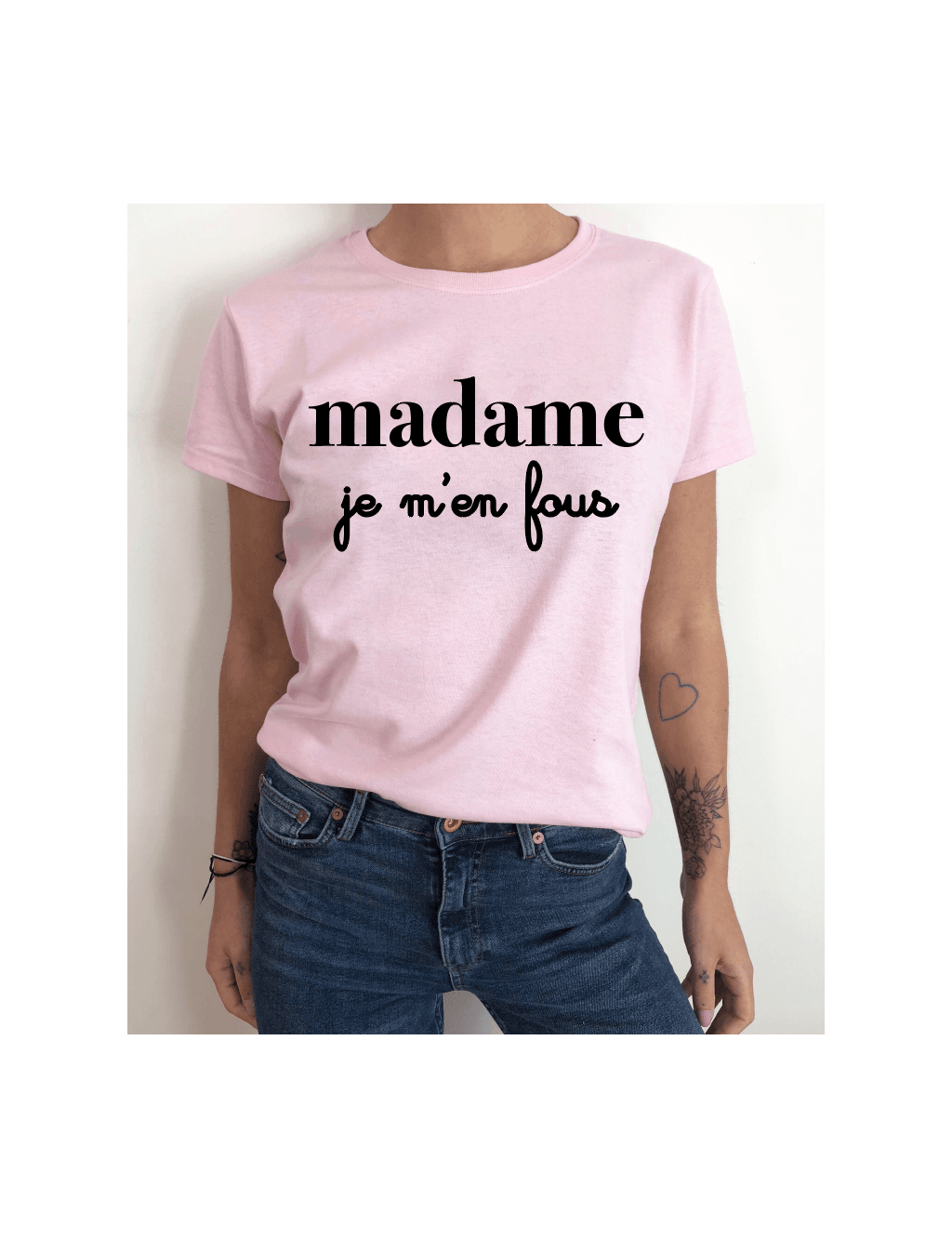 t-shirt femme MADAME JE M'EN FOUS