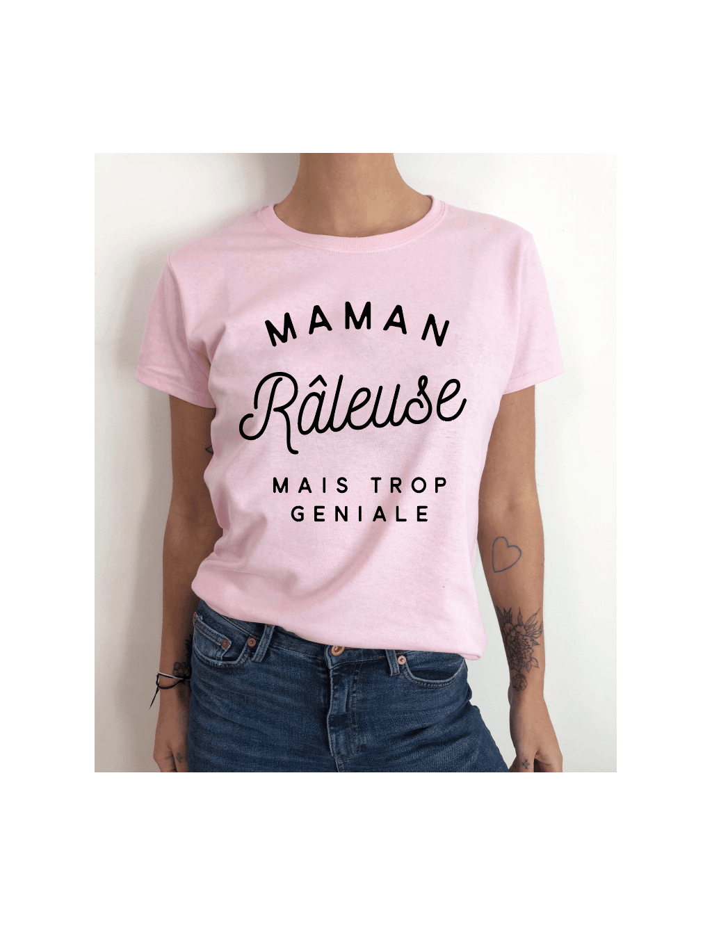 t-shirt femme MAMAN RÂLEUSE MAIS TROP GENIALE