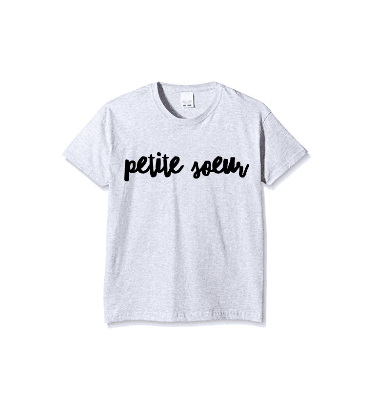 T-Shirt Enfant Petite Soeur|100% coton| 5-6  / 7-8/ 9-11 ans|Imprimé  en France|Livraison rapide