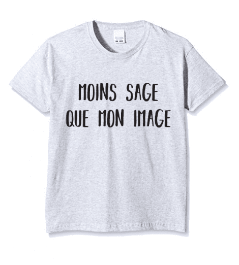 T-shirt Enfant MOINS SAGE QUE MON IMAGE