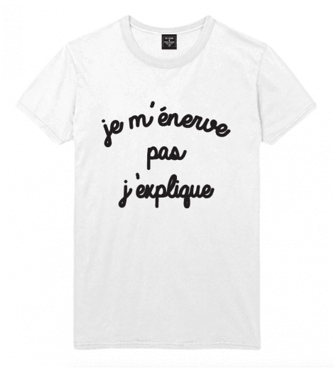 t-shirt homme JE M'ENERVE PAS, J'EXPLIQUE