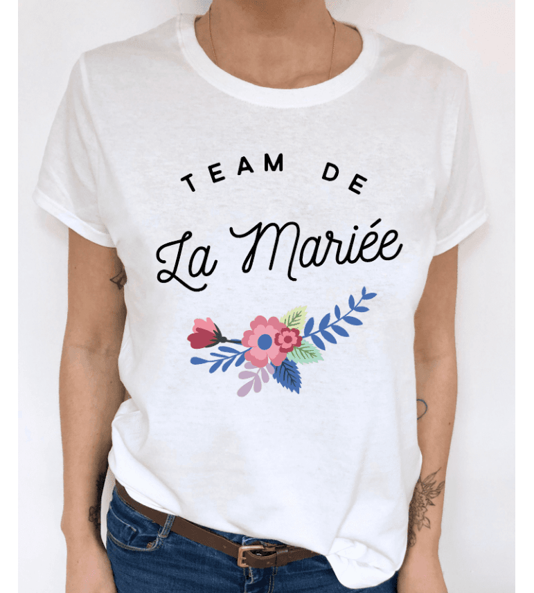 t-shirt femme TEAM DE LA MARIEE