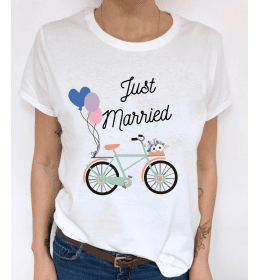 t-shirt femme VELO JUST MARRIED