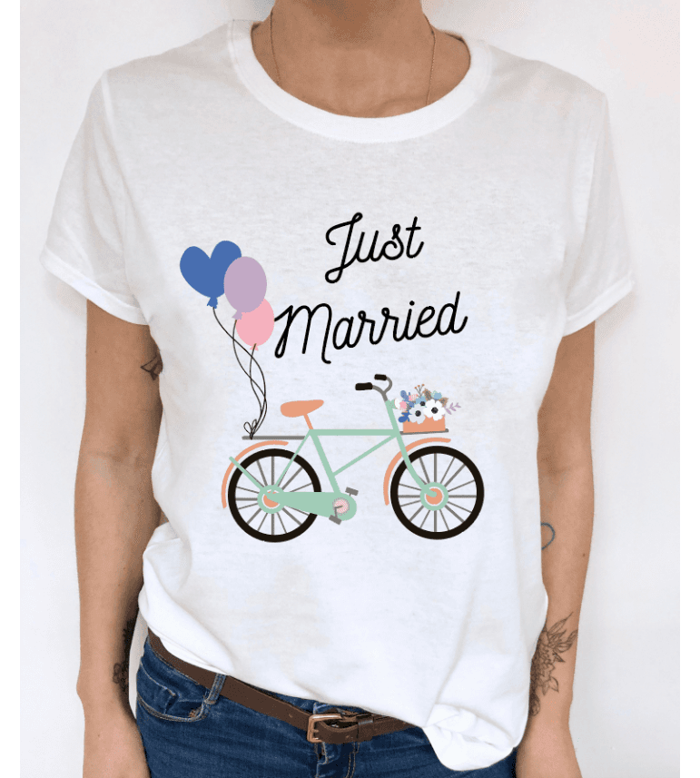 t-shirt femme VELO JUST MARRIED