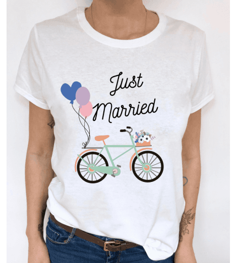 t-shirt femme VELO JUST MARRIED
