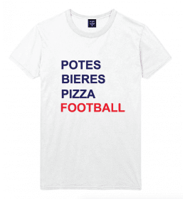 t-shirt homme POTES BIERES PIZZA FOOTBALL