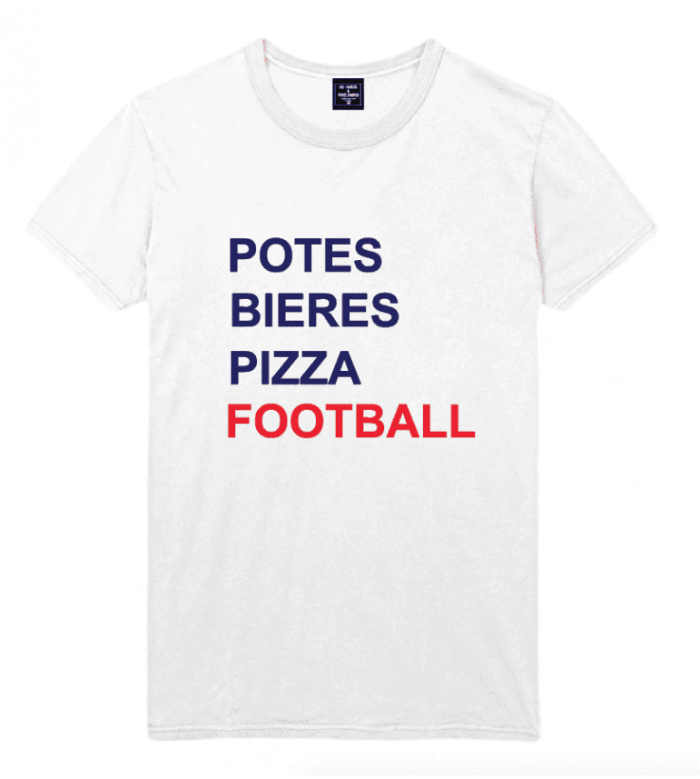 t-shirt homme POTES BIERES PIZZA FOOTBALL