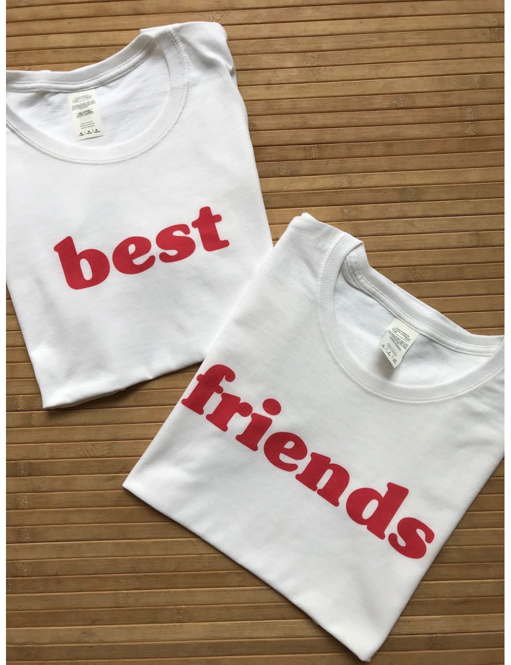 duo t-shirts femme BEST FRIENDS ROUGE