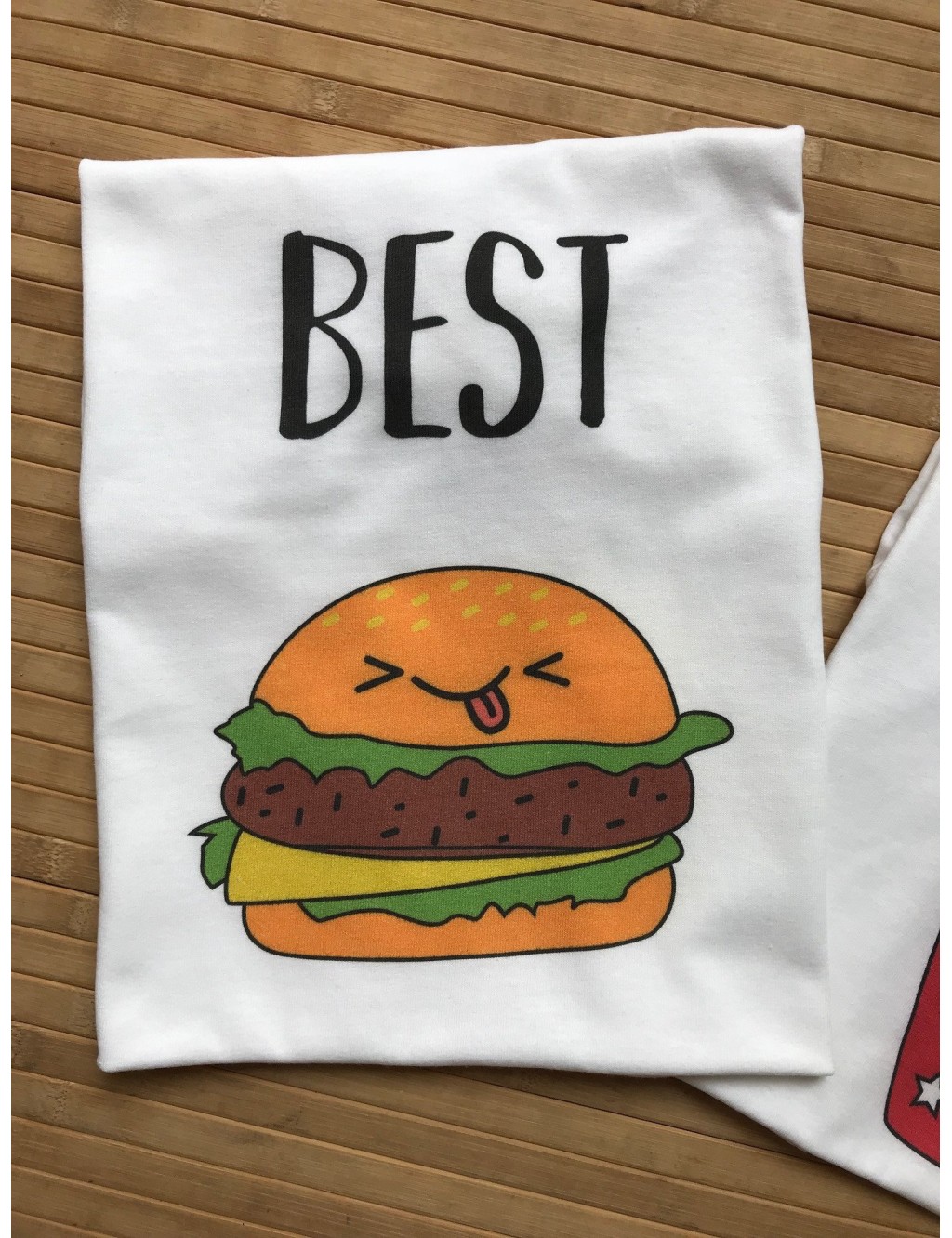 duo t-shirts femme BEST FRIENDS BURGER FRITES