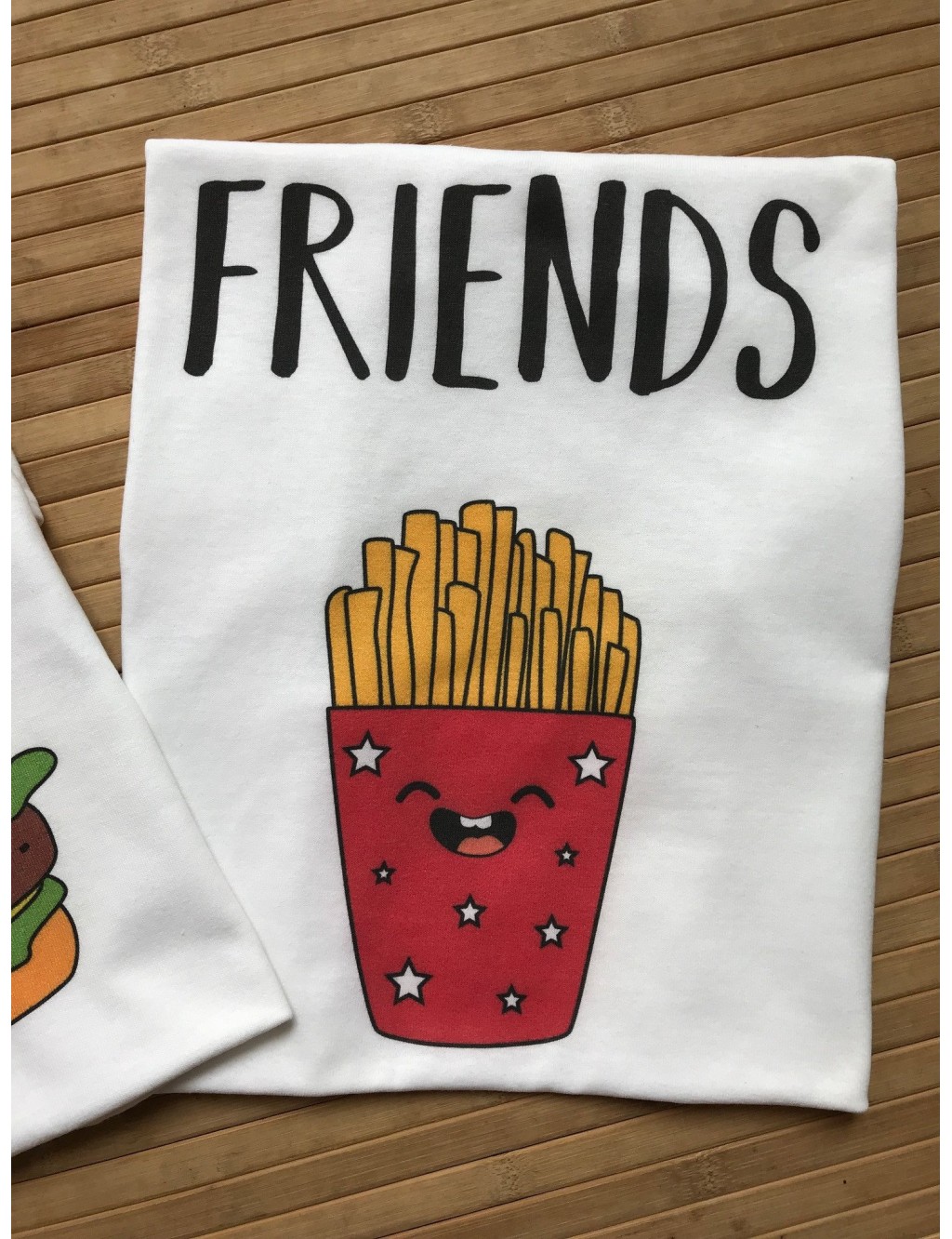 duo t-shirts femme BEST FRIENDS BURGER FRITES