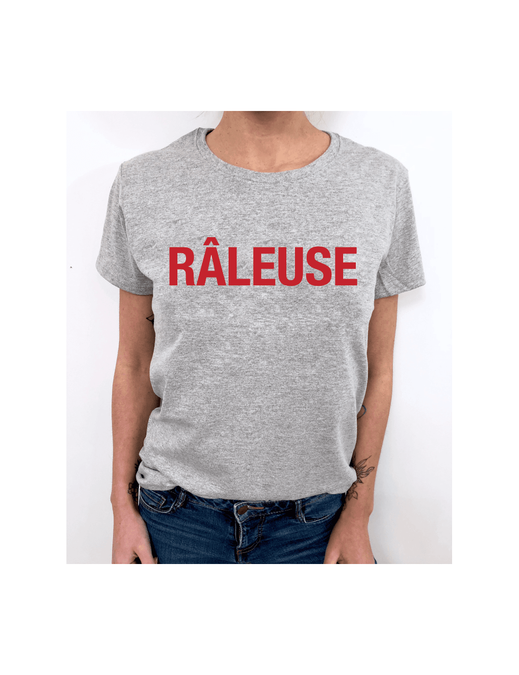 t-shirt femme RÂLEUSE rouge