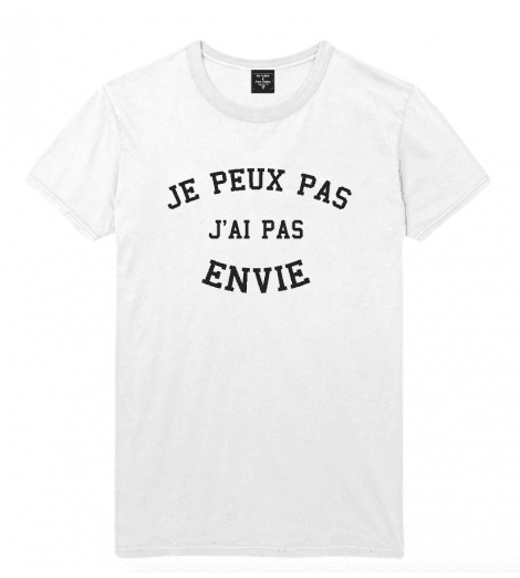 t-shirt homme JE PEUX PAS J'AI PAS ENVIE