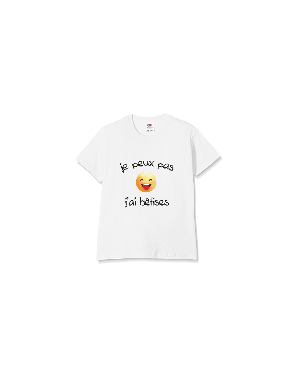 t-shirt enfant JE PEUX PAS J'AI BÊTISES