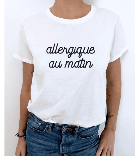 T-SHIRT FEMME ALLERGIQUE AU MATIN