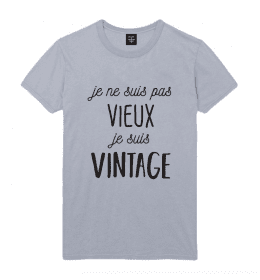 T-SHIRT HOMME JE NE SUIS PAS VIEUX, JE SUIS VINTAGE