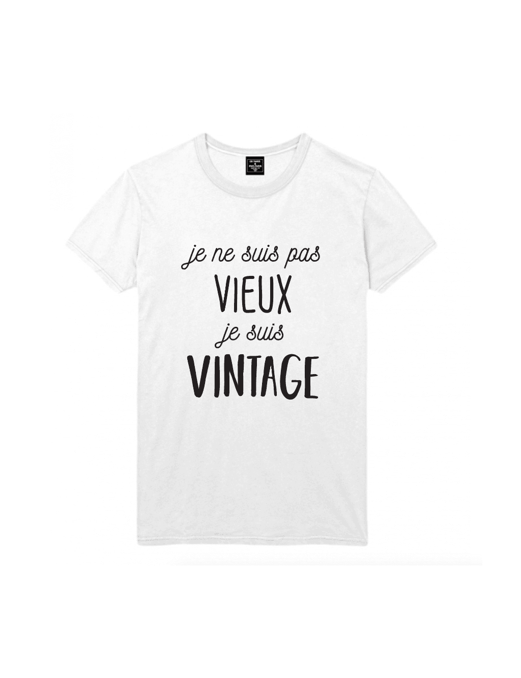 T-SHIRT HOMME JE NE SUIS PAS VIEUX, JE SUIS VINTAGE