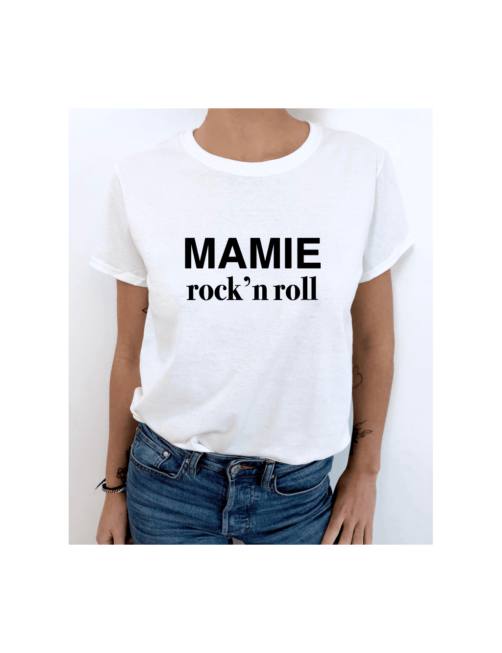 T-SHIRT FEMME MAMIE ROCK N ROLL