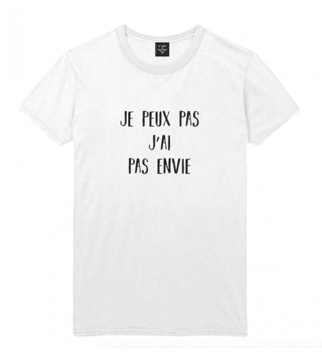 t-shirt homme "je peux pas" à personnaliser