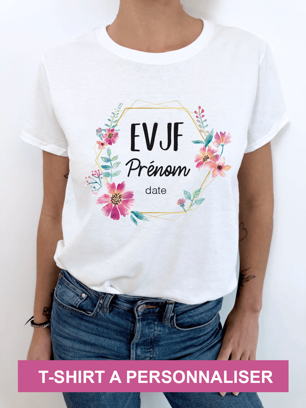 T-shirt femme EVJF À PERSONNALISER