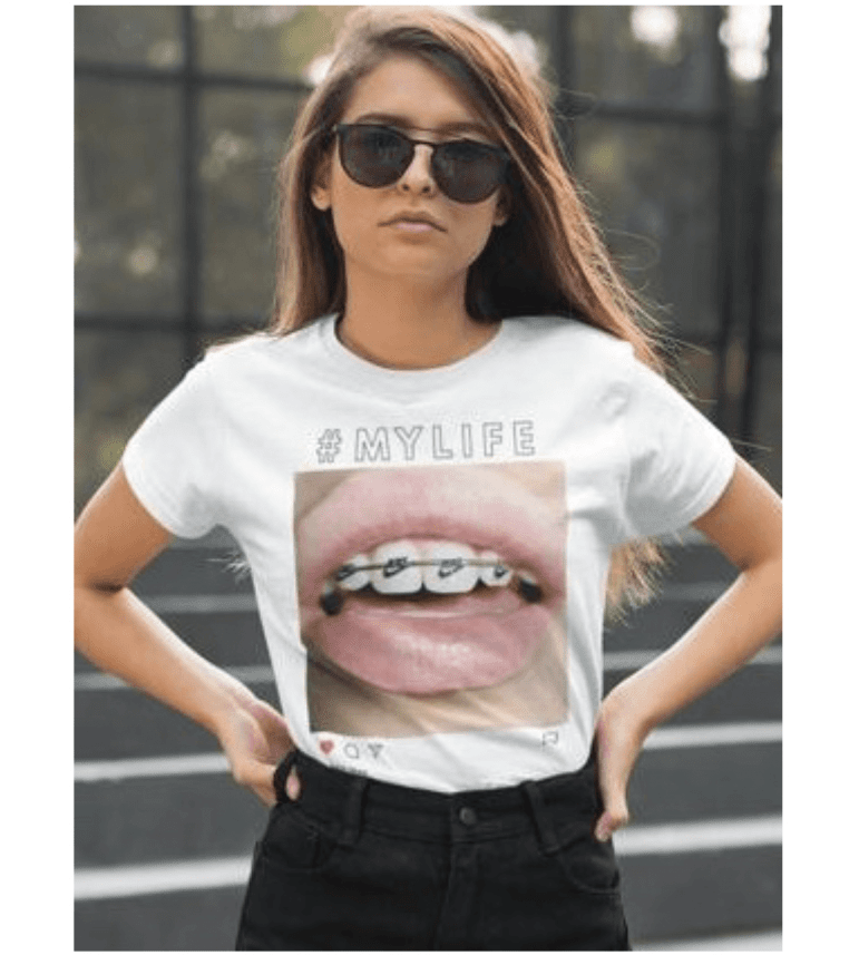 t shirt femme instagram smile