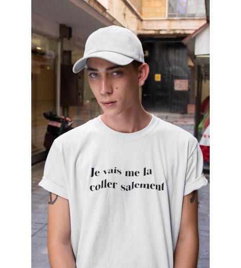 T-shirt Homme JE VAIS ME LA COLLER SALEMENT